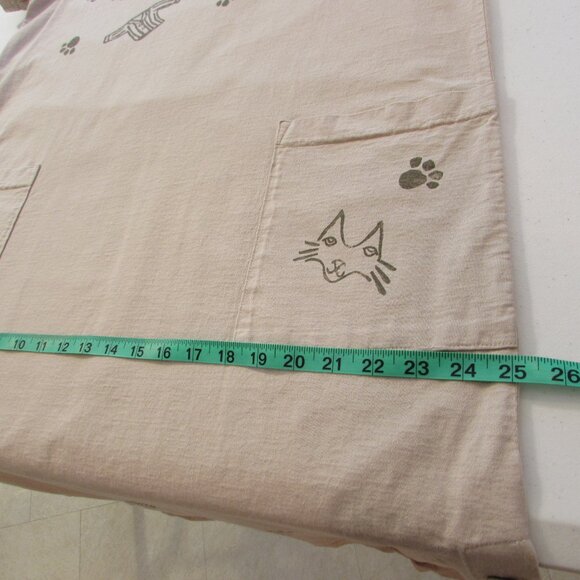 Vintage Viva City Beige Cats/Clothes Cotton Maxi Pockets XL - Picture 10 of 16